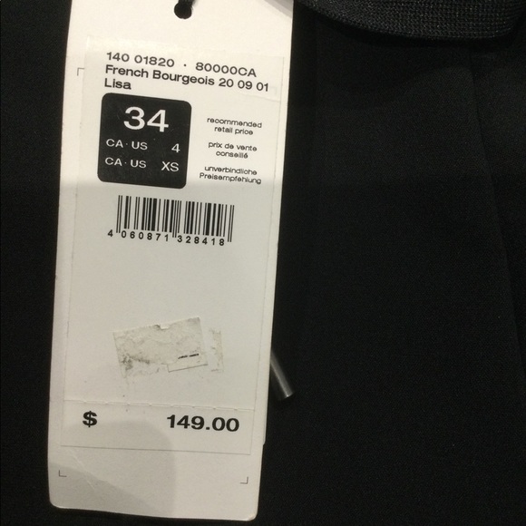 OLSEN LISA TROUSER PANTS BLACK SIZE XS 4 NWT - Picture 3 of 3